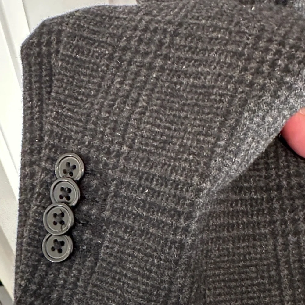 Banana Republic Men's grey and black top Coat